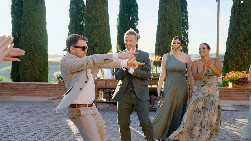 destination wedding in Tuscany at Borgo Tre Rose in Montepulciano. The reception