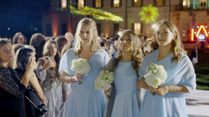 Jewish wedding ceremony at Villa Borromeo, captured in an emotional wedding video