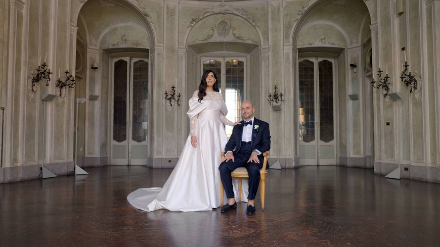 Jewish wedding ceremony at Villa Borromeo, captured in an emotional wedding video