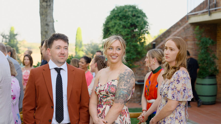 destination wedding in Tuscany at Borgo Tre Rose in Montepulciano. The ceremony