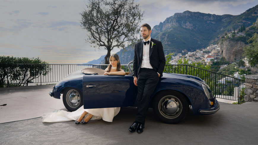 A Couple Session with a Vintage Porsche in Positano
