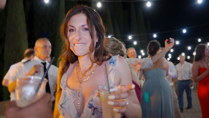 destination wedding in Tuscany at Borgo Tre Rose in Montepulciano. After Party