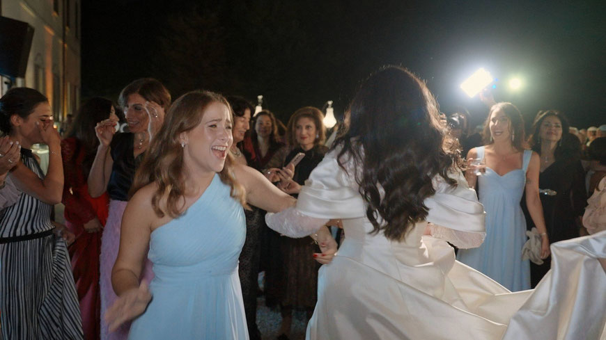 Jewish wedding ceremony at Villa Borromeo, captured in an emotional wedding video