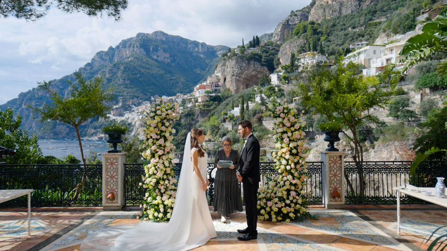 wedding in positano at villa Treville, an intimate ceremony on the Amalfi Coast