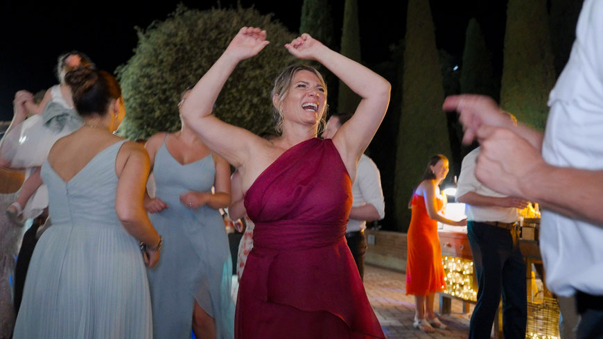 destination wedding in Tuscany at Borgo Tre Rose in Montepulciano. After Party
