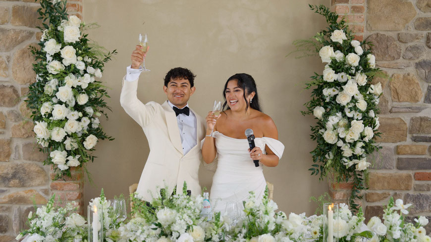 destination wedding in Umbria at Villa Baroncino a venue on Trasimeno lake. Drone shot