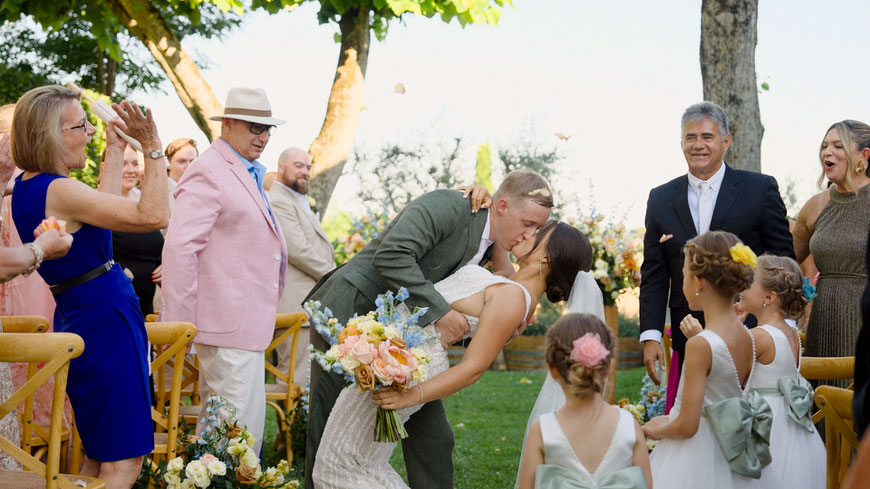 destination wedding in Tuscany at Borgo Tre Rose in Montepulciano. The ceremony
