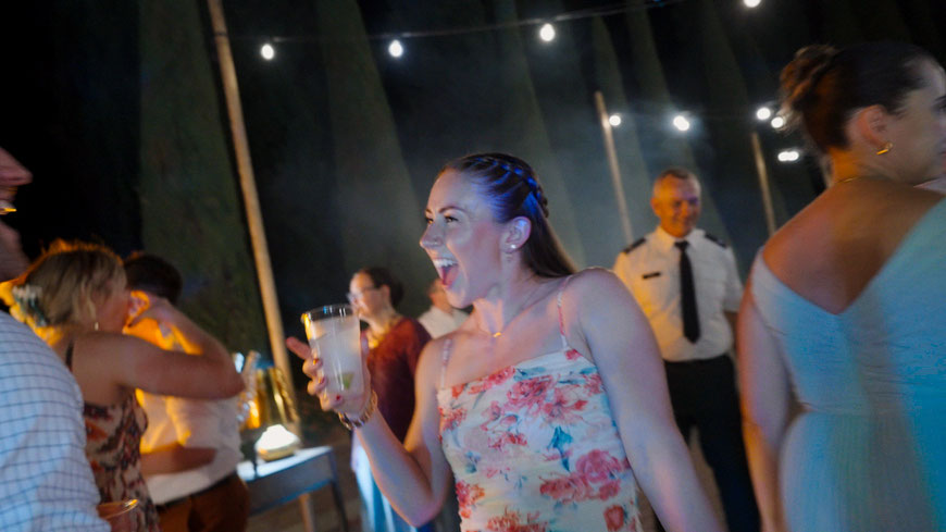 destination wedding in Tuscany at Borgo Tre Rose in Montepulciano. After Party