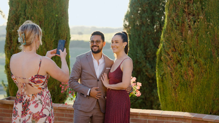 destination wedding in Tuscany at Borgo Tre Rose in Montepulciano. The reception