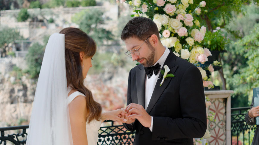 Exchange of rings in Positano at Villa Treville