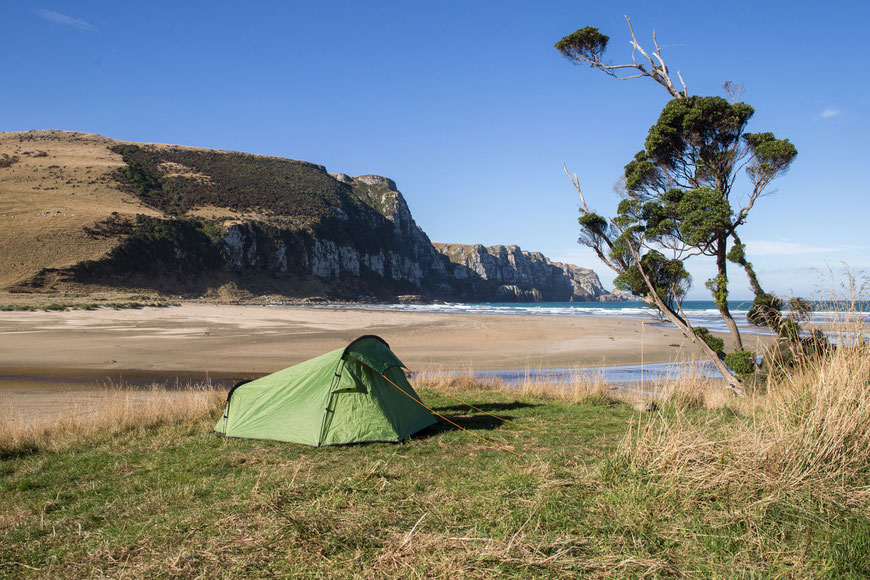 Wer an der Westküste campen will, muss sich auf Regen und Sandflies einstellen. Keine Sorge, man gewöhnt sich irgendwann daran – zumindest halbwegs ...