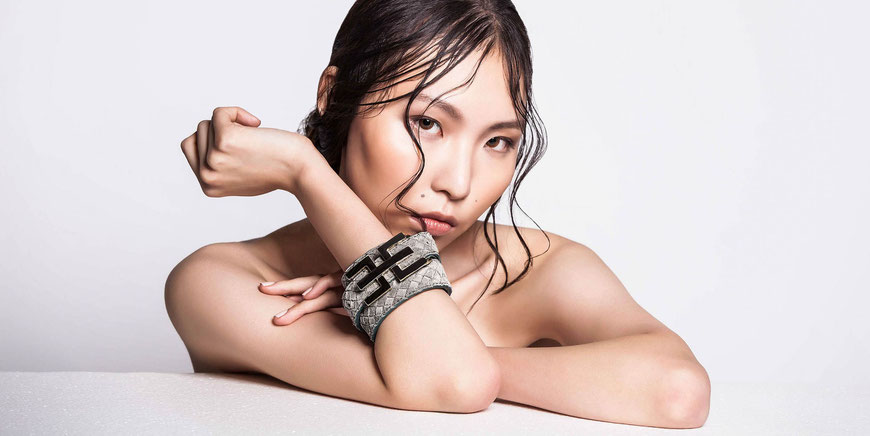 Oriental girl with a belt. ByMora Accessories catalogue