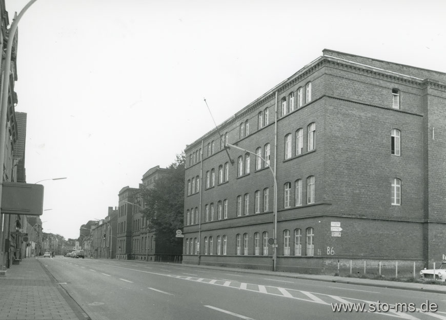 Die Grevener Straße stadteinwärts - heute befindet sich das York-Center an dieser Stelle