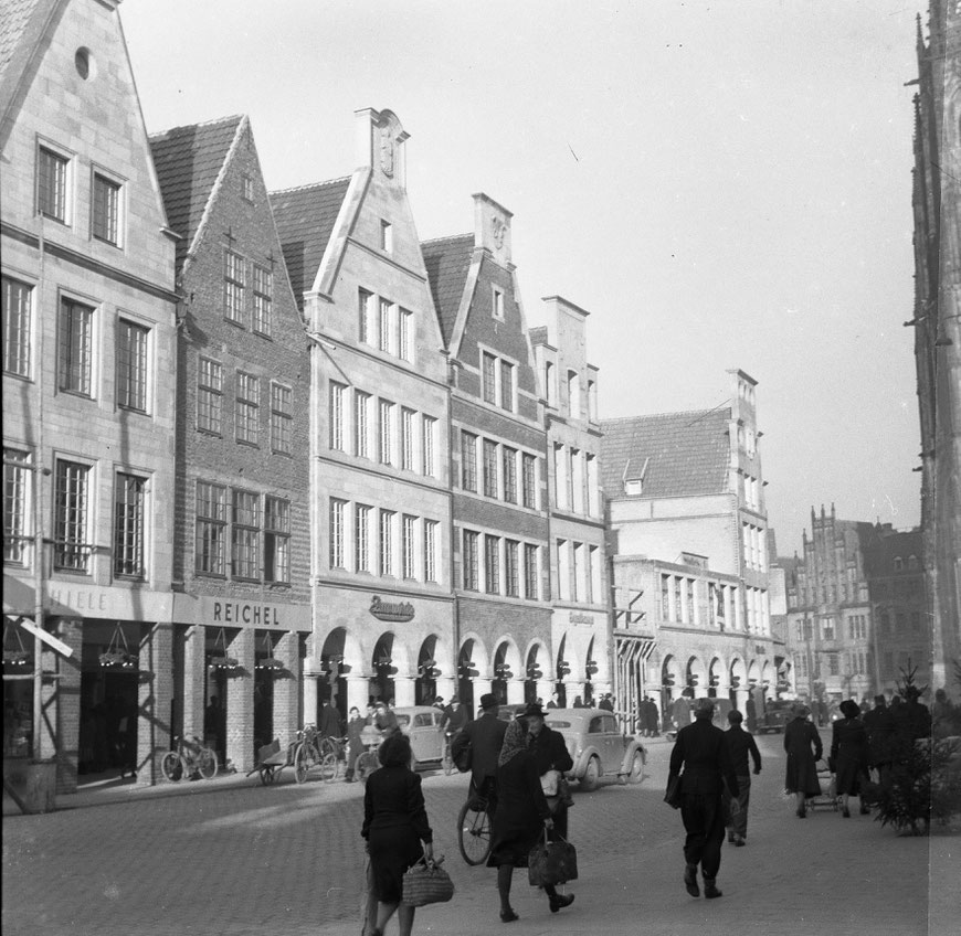 Prinzipalmarkt um 1950 - Foto Sammlung Stoffers (Münsterländische Bank Thie - Stadtarchiv)