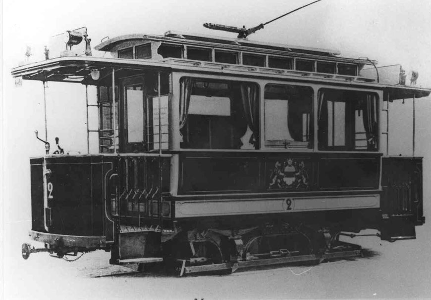 Frühe Straßenbahn der Stadt Münster