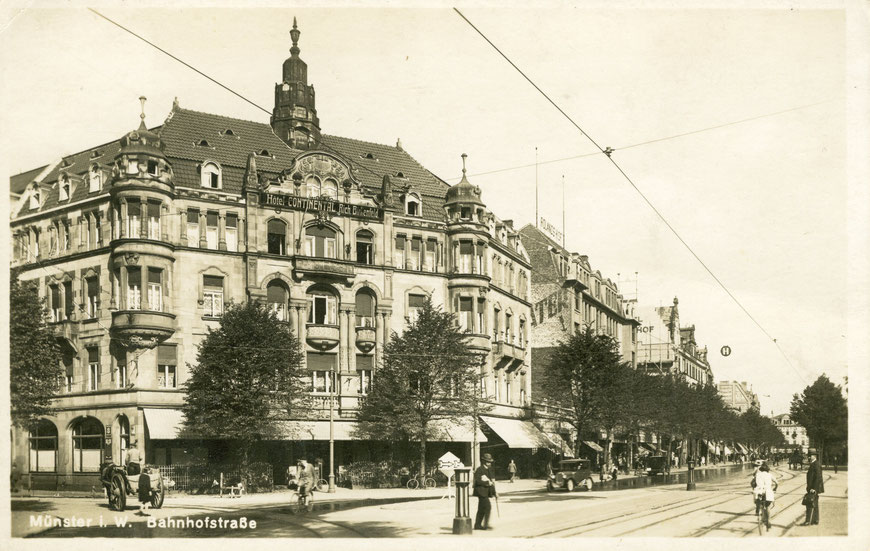 Das Hotel Continental an der Bahnhofstraße-Windthorststraße