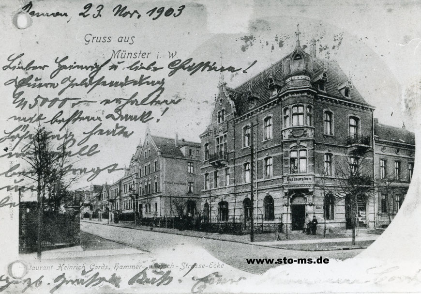 Die Gaststätte Heinrich Cords 1903 - Ecke Hammer Straße-Hochstraße
