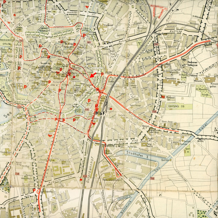 Streckenplan 1936 - Sammlung Henning Stoffers