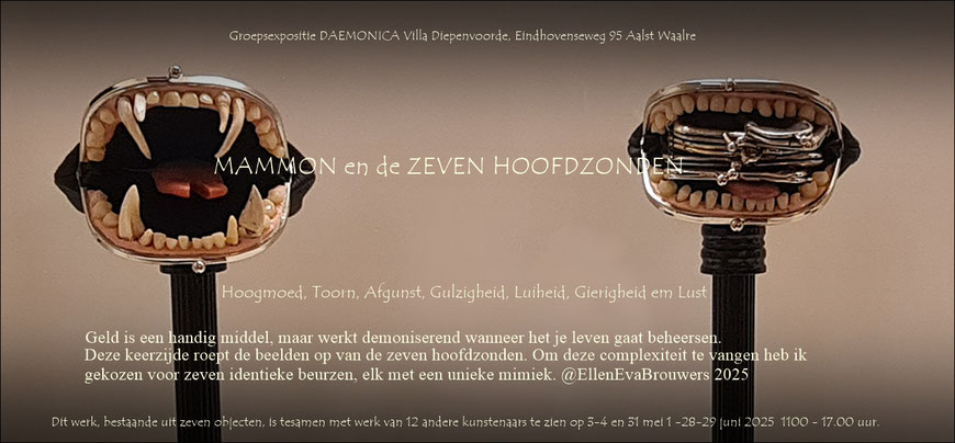 Expositie Ellen Eva Brouwers groepsexpositie Daemonica Galerie Villa Diepenvoorde  De Zeven Zonden