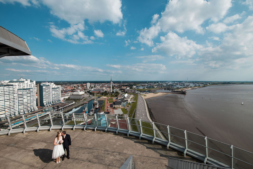 Hochzeitsfotograf Bremerhaven von oben