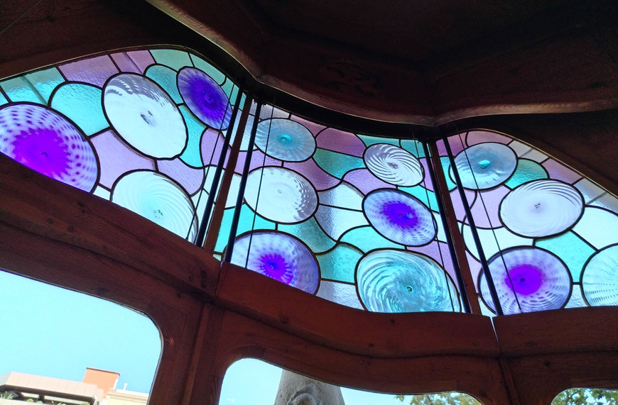Vitraux de la grande baie vitrée, Salon principal de la Casa Batlló