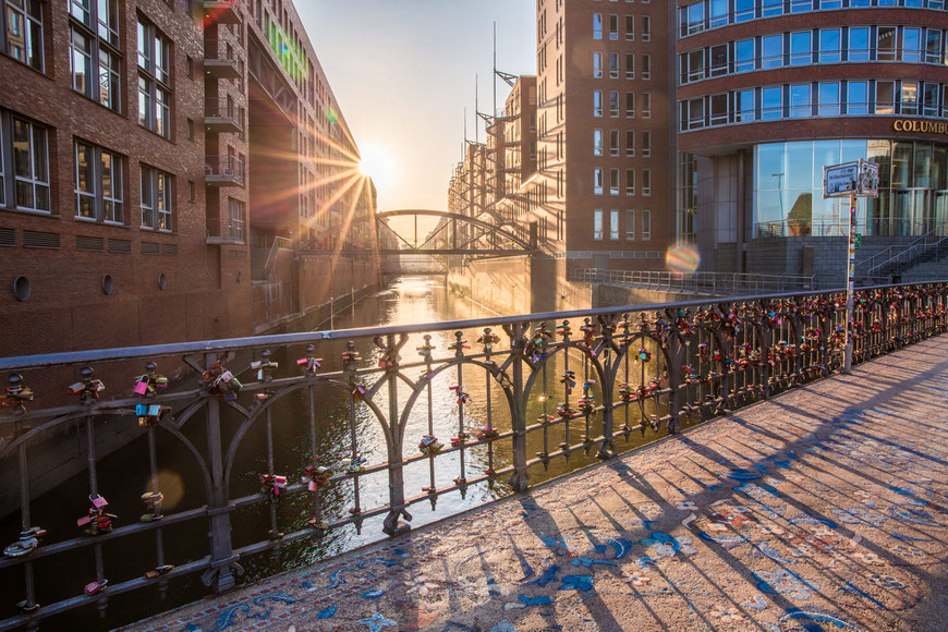 Sonnenaufgang in der Speicherstadt