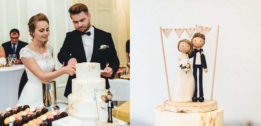 Weddingcake mit Caketopper Weddinginspiration
