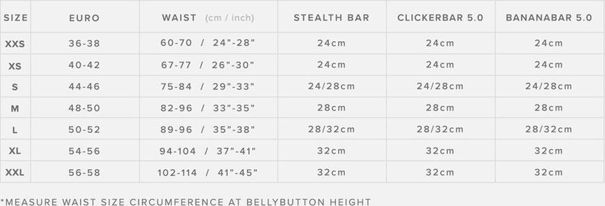 Mystic Majestic X Waist Harness Black White Chart bei WindSucht