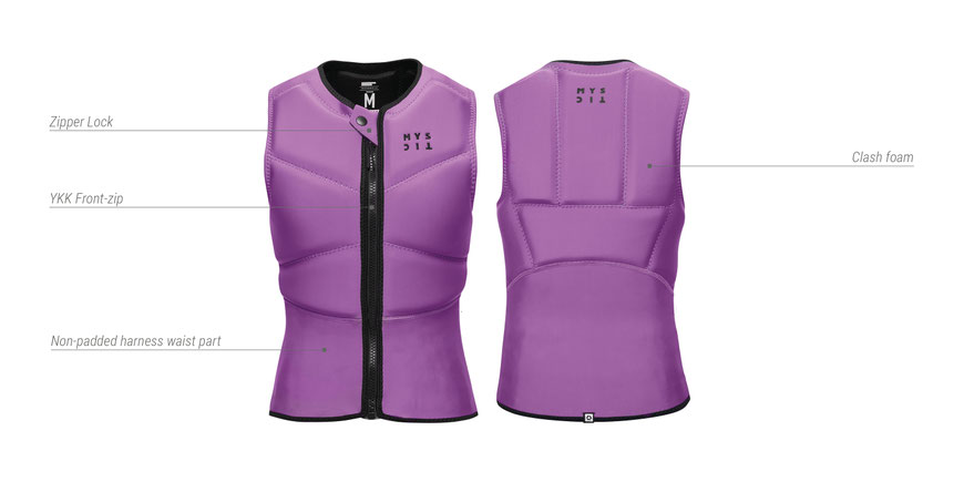 Mystic Star Impact Vest Fzip Women Sunset Purple Details