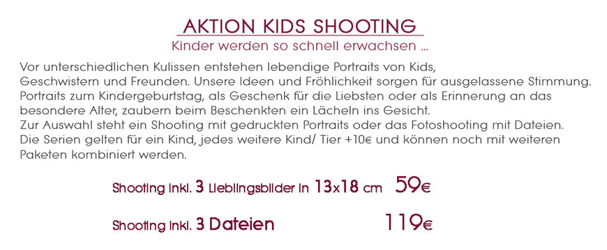 Aktion Kinderfotoshooting im Fotostudio Flic Flac