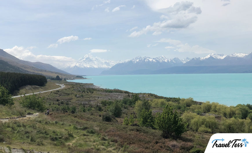 Lake Pukaka met Mount Cook op de achtergrond