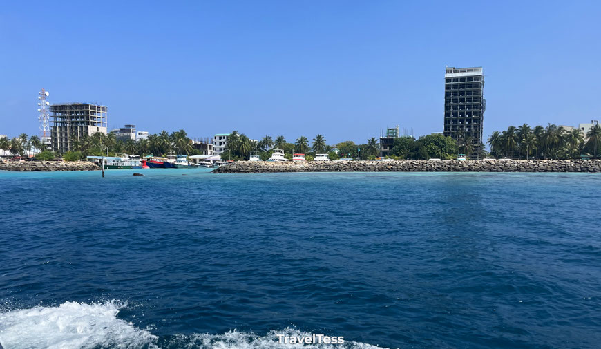 Bouw op eiland Maafushi