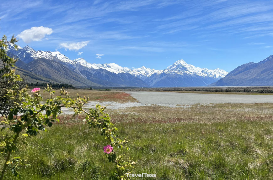Uitzicht op Mount Cook