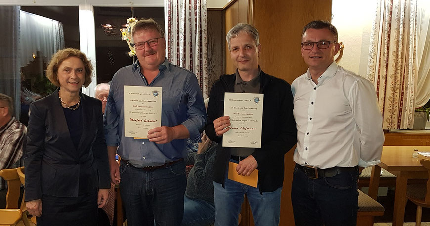 v.l.: Ilse Oswald, Manfred Schubert, Franz Löffelmann, Reinhold Stadler
