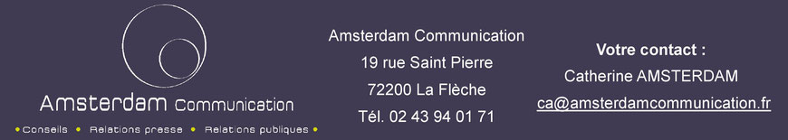 Votre contact : Catherine Amsterdam de l'agence RP Amsterdam Communication
