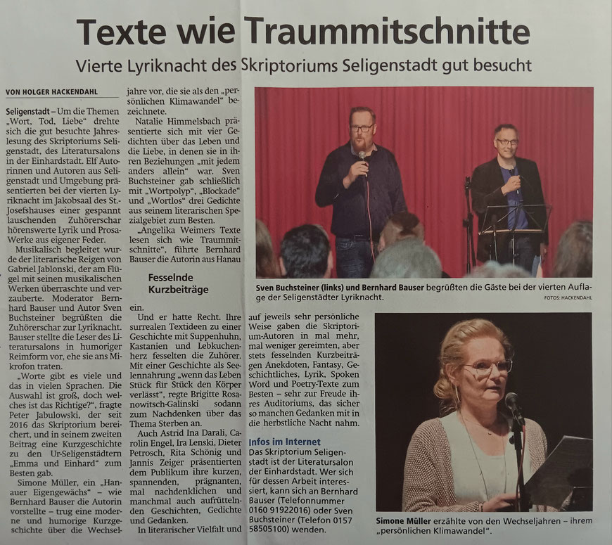 sam wolf Lesung Skriptorium Lyriknacht 2023 Simone A. Müller 