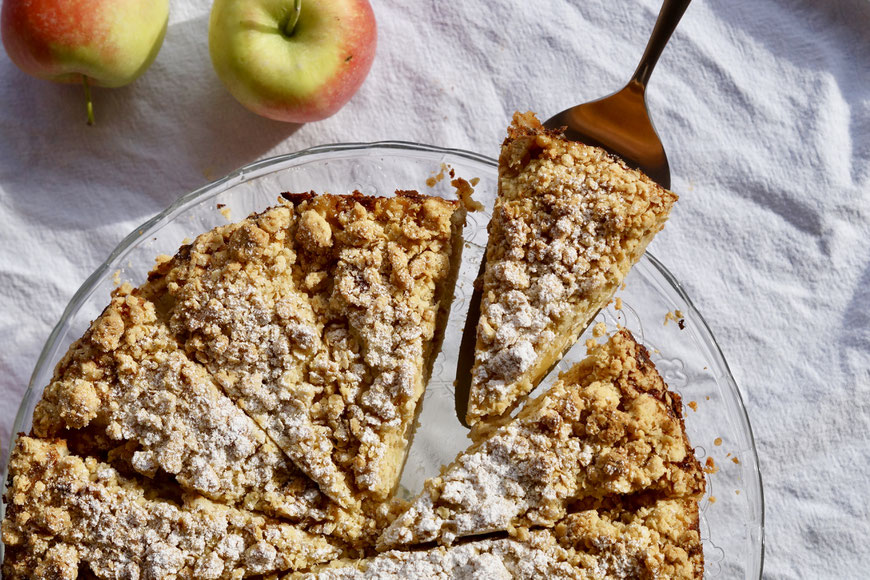 Apfel-Streusel-Käsekuchen mit Ingwer