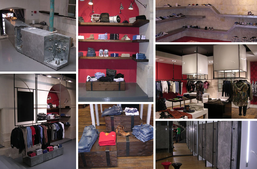 agencement d'un magasin de vetements