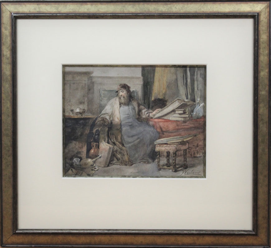 te_koop_aangeboden_een_aquarel_van_de_nederlandse_kunstschilder_johannes_weiland_1856-1909_larense_school