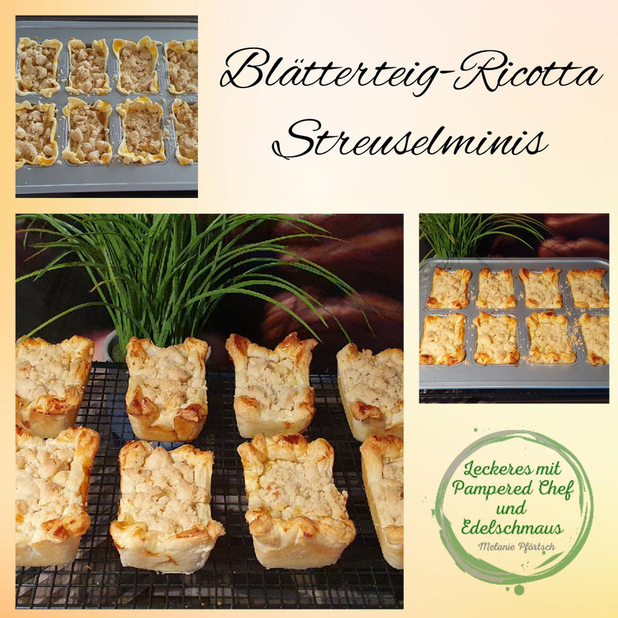 Blätterteig-Ricotta Streuselminis Mini-Kuchen Pampered Chef Backform