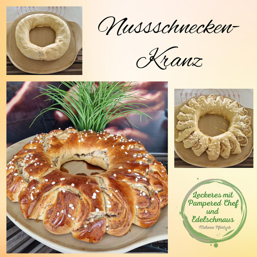 Nussschnecken-Kranz Pizzazauberer Stoneware Pampered Chef