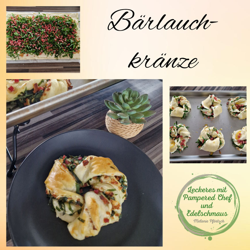 Bärlauchkränze Bärlauch Snacks Pampered Chef großer OOfenzauberer Brilliance Anthaft