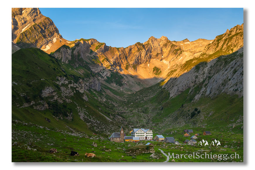 Meglisalp, Berggasthaus Meglisalp, Alpstein, Appenzell, Appenzellerland, Marcel Schiegg