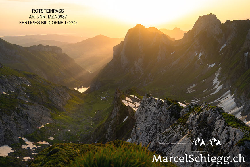 Marcel Schiegg, Fotografie, Rotsteinpass, Berggasthaus Rotsteinpass, Sonnenaufgang, Seealpsee, Alpstein, Appenzell, Appenzellerland, Schweiz