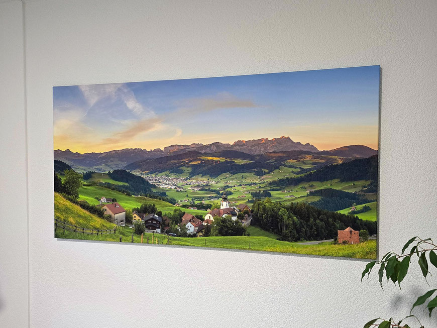 Wandbild Alpsteinpanorama, Leinwandbild Alpstein