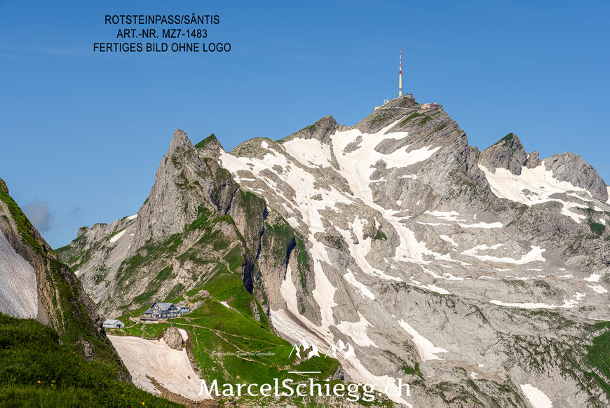 Marcel Schiegg, Fotografie, Rotsteinpass, Berggasthaus Rotsteinpass, Säntis, Alter Säntis, Berggasthaus Alter Säntis, Säntisbahn, Alpstein, Appenzell, Appenzellerland, Schweiz