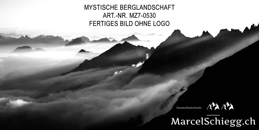 Wandbild, Mystische Berglandschaft