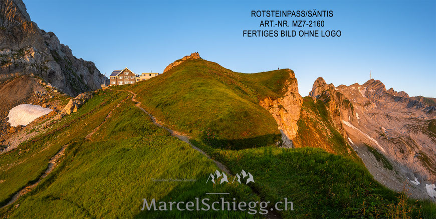 Marcel Schiegg, Fotografie, Rotsteinpass, Berggasthaus Rotsteinpass, Säntis, Panorama, Alpstein, Appenzell, Appenzellerland, Schweiz