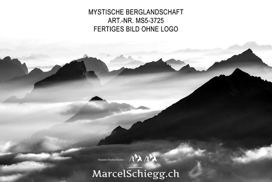 Wandbild, Mystische Berglandschaft
