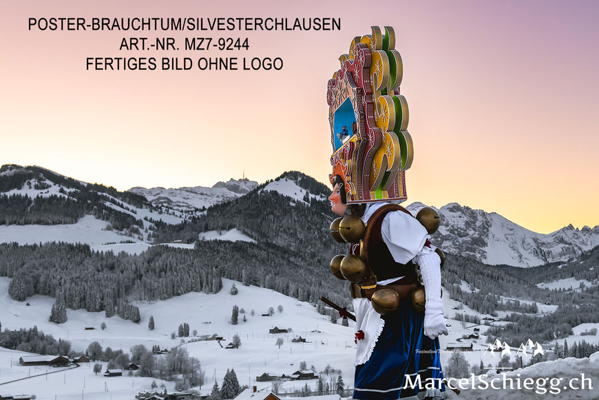 Poster, Brauchtum, Chlausen, Silversterchlaus, Appenzell, Appenzellerland, Tradition, Marcel Schiegg
